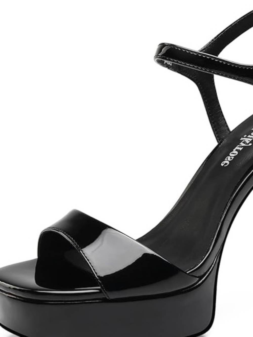 Spikyrose Platform Black Patent Leather Shoes Size 8.5 NWT